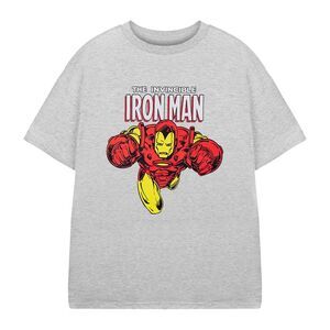 Iron Man Boys The Invincible Short-Sleeved T-Shirt / Grey Marl